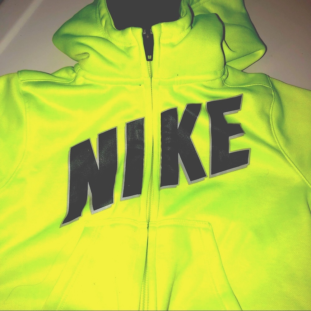 Nike Neon Zip Cardigan Toddler Hoodie 18M - Picture 1 of 11